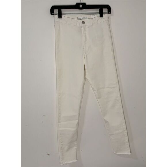 Zara Jegging Jeans Girls White Size 13 To 14 Years - Picture 1 of 3